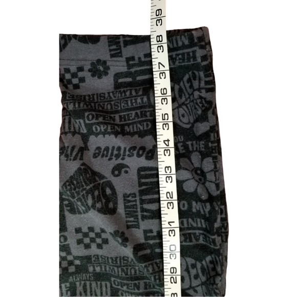 Zoe + Liv Pants Sz M Cotton Spandex Words Hearts Believe in Yourself Be Kind - Picture 6 of 7